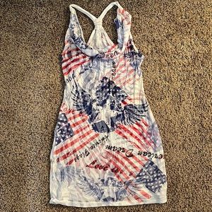 Sheer America racerback dress/cover up